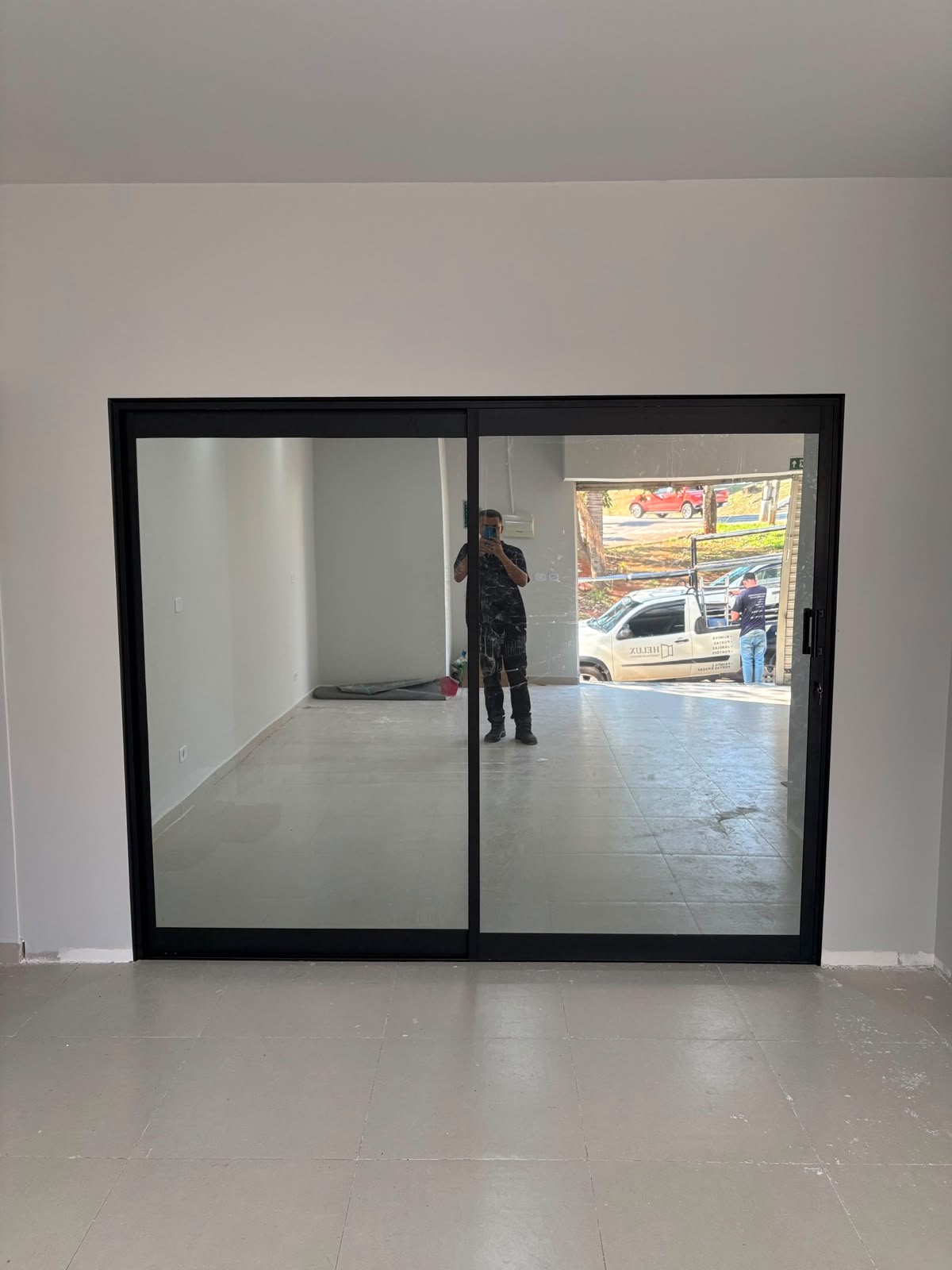 Porta de correr 2 folhas em vidro